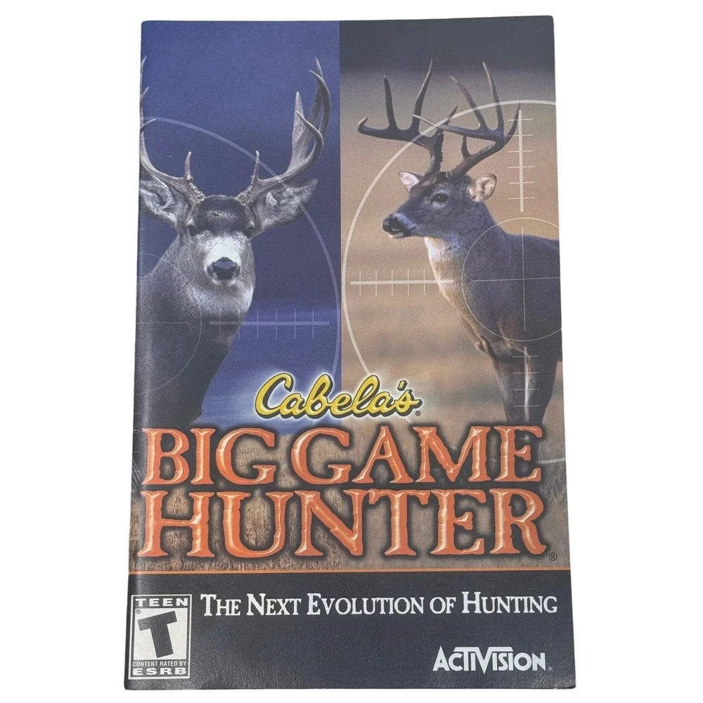 Cabelas Big Game Hunter Activision PlayStation 2 Video‎ Game Manual